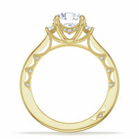Lunetta Crescent | Round 3 - Stone Engagement Ring - Everett Jewelry
