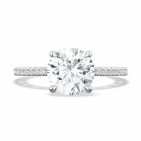 Lunetta Crescent | Round Solitaire Engagement Ring 3 - Everett Jewelry