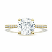 Lunetta Crescent | Round Solitaire Engagement Ring 3 - Everett Jewelry