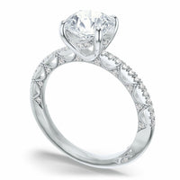 Lunetta Crescent | Round Solitaire Engagement Ring 3 - Everett Jewelry