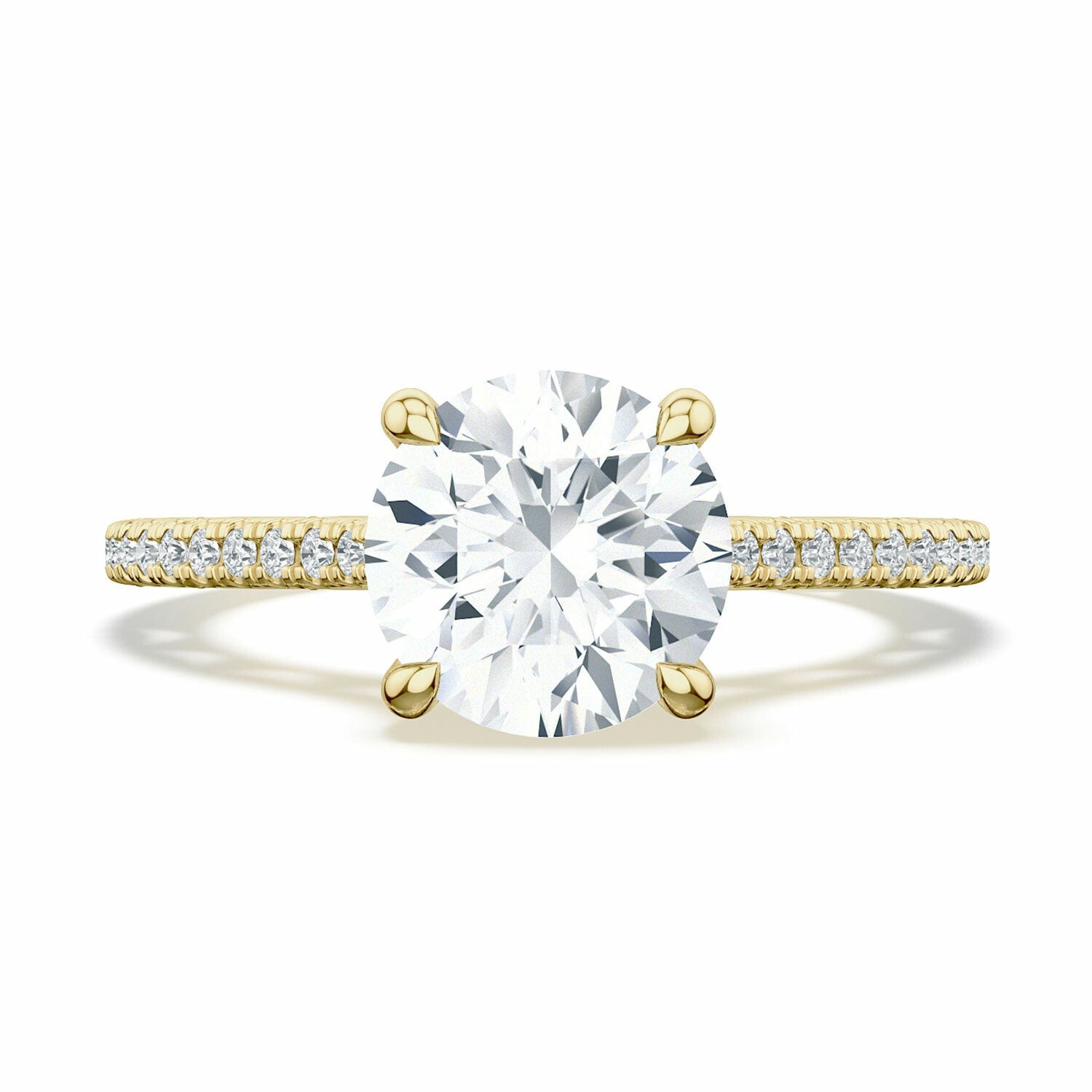 Lunetta Crescent | Round Solitaire Engagement Ring - Everett Jewelry