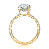 Statement Round Quilted Engagement Ring