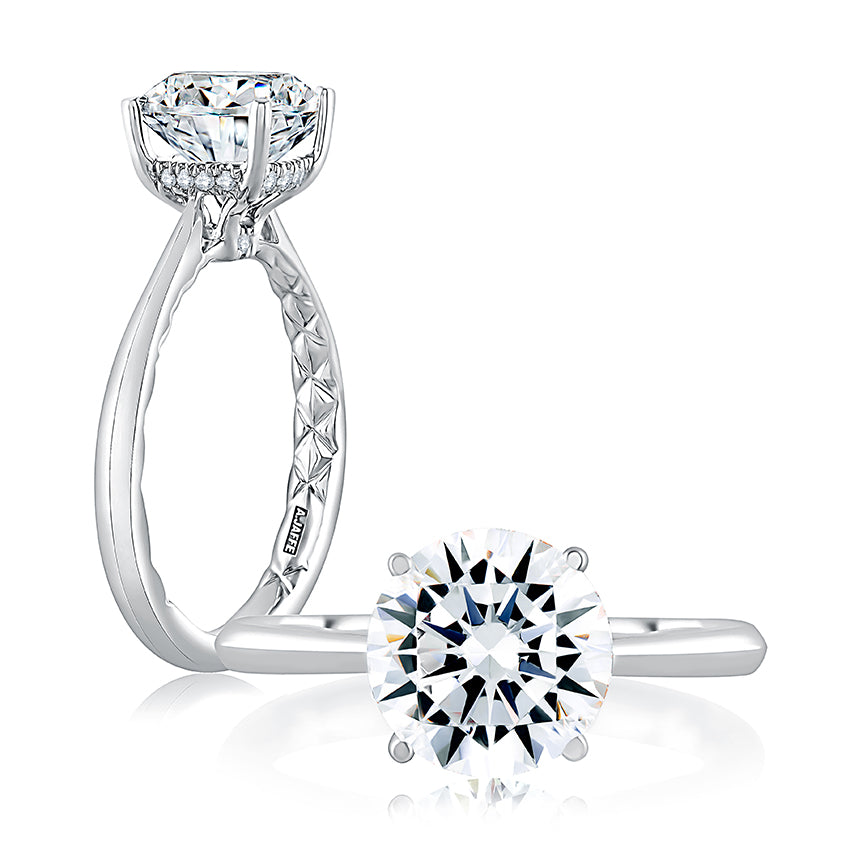 Solitaire Engagement Ring with Surprise Diamonds