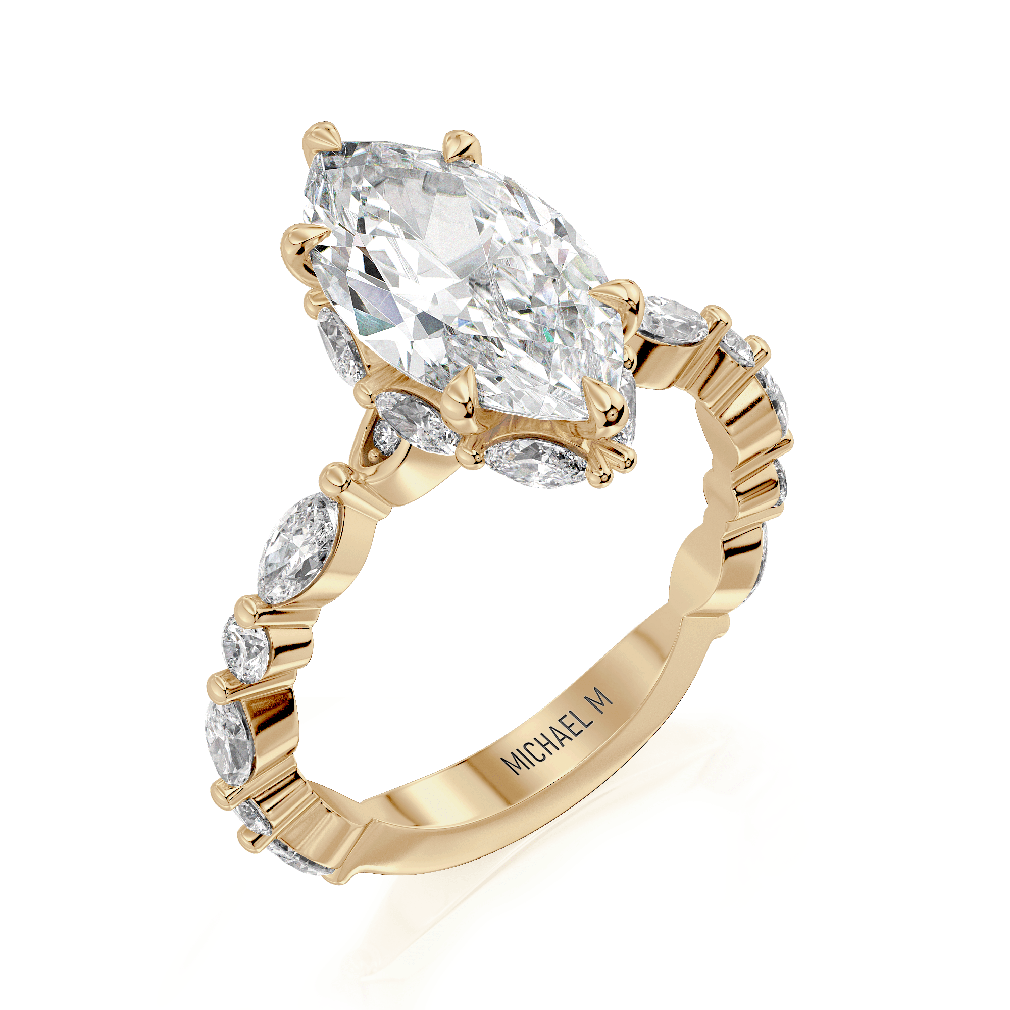 Michael M Monarch R831 - 3 Marquise Yellow - Everett Jewelry