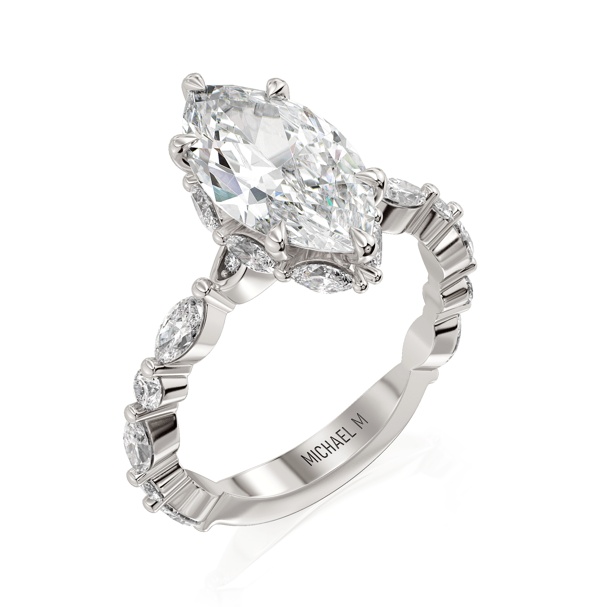 Michael M Monarch R831 - 3 Marquise Yellow - Everett Jewelry