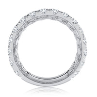 Modern Two Tone Diamond Wedding Ring