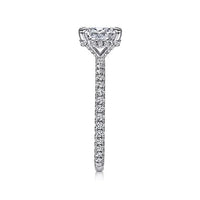 Noa - 14K White Gold Oval Diamond Engagement Ring - Everett Jewelry