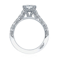 Petite Crescent | Princess Solitaire Engagement Ring - Everett Jewelry