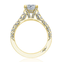 Petite Crescent | Round Solitaire Engagement Ring - Everett Jewelry