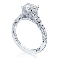 Petite Crescent | Round Solitaire Engagement Ring - Everett Jewelry
