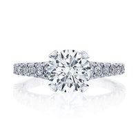 Petite Crescent | Round Solitaire Engagement Ring - Everett Jewelry