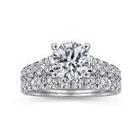 Piper - 14K White Gold Round Diamond Engagement Ring - Everett Jewelry
