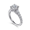 Piper - 14K White Gold Round Diamond Engagement Ring - Everett Jewelry