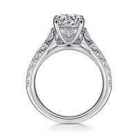 Piper - 14K White Gold Round Diamond Engagement Ring - Everett Jewelry