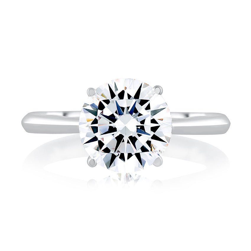 Solitaire Engagement Ring with Surprise Diamonds - Everett Jewelry