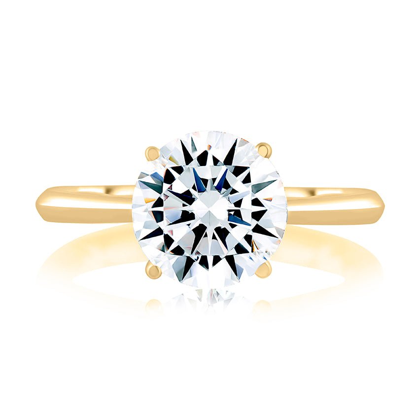 Solitaire Engagement Ring with Surprise Diamonds - Everett Jewelry