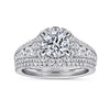 Sorrel - 14K White Gold Round Halo Diamond Channel Set Engagement Ring - Everett Jewelry
