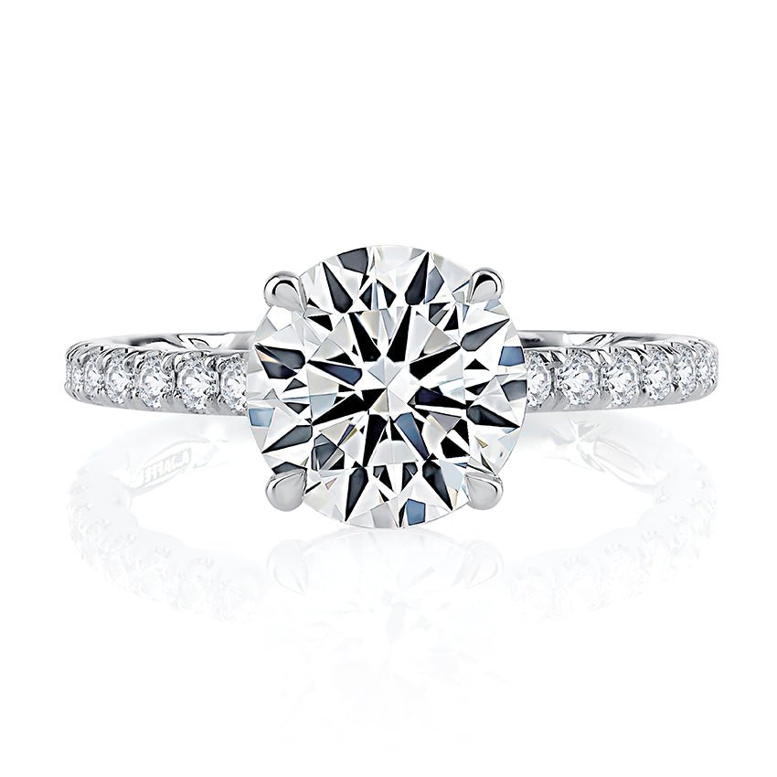 Statement Round Quilted Engagement Ring - Everett Jewelry