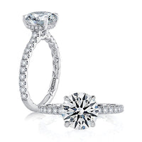 Statement Round Quilted Engagement Ring - Everett Jewelry