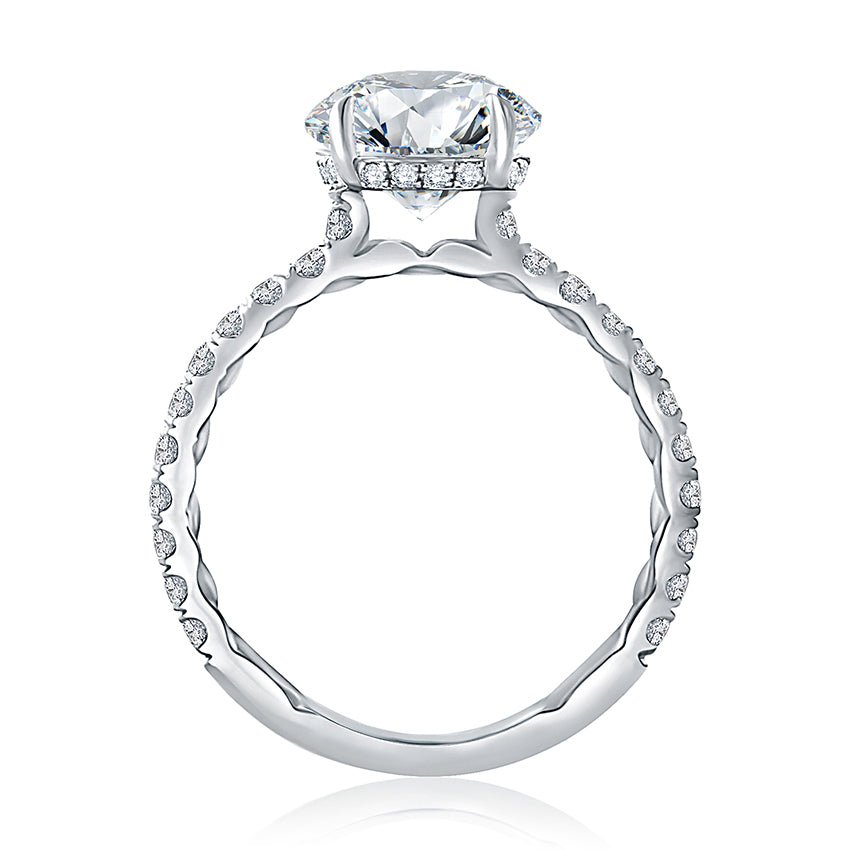 Statement Round Quilted Engagement Ring - Everett Jewelry