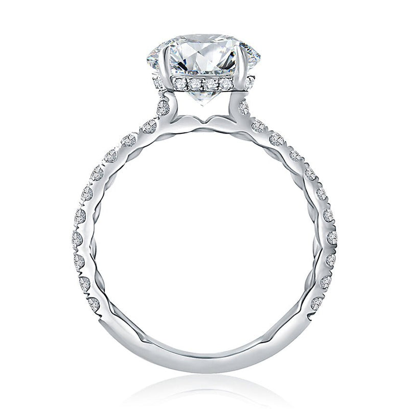 Statement Round Quilted Engagement Ring - Everett Jewelry
