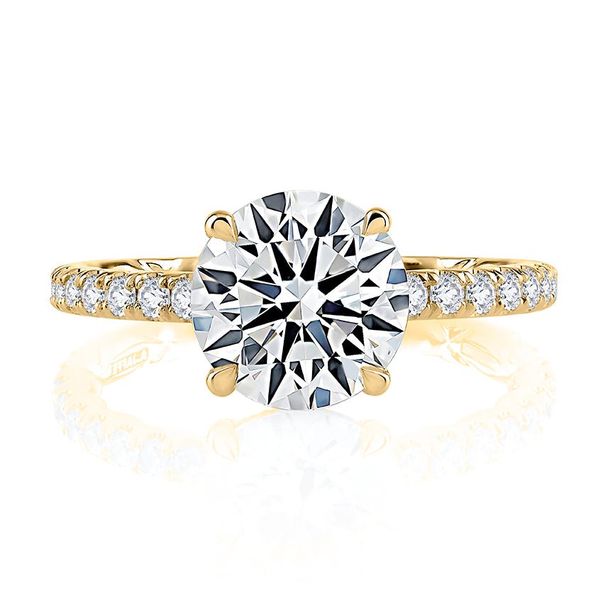 Statement Round Quilted Engagement Ring - Everett Jewelry