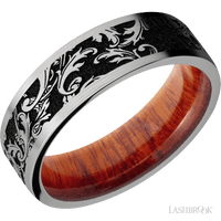 Titanium with Satin Finish and Pernambuco - Everett Jewelry