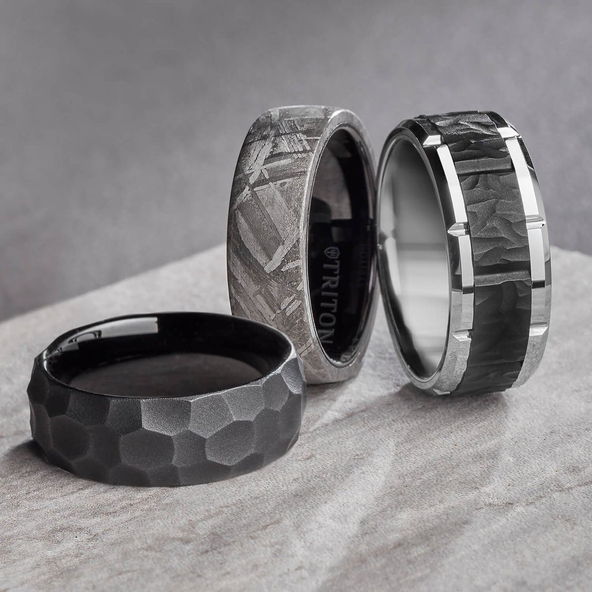 Triton Black Tungsten Carbide Ring - Everett Jewelry