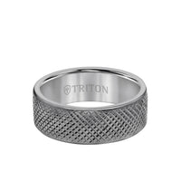 Triton Cross Hatch Tantalum Ring - Everett Jewelry