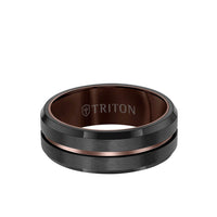 Triton Tungsten 2 Tone Carbide Ring - Everett Jewelry