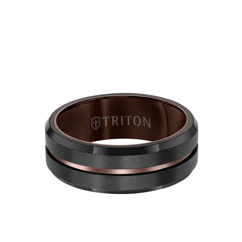 Triton Tungsten 2 Tone Carbide Ring - Everett Jewelry