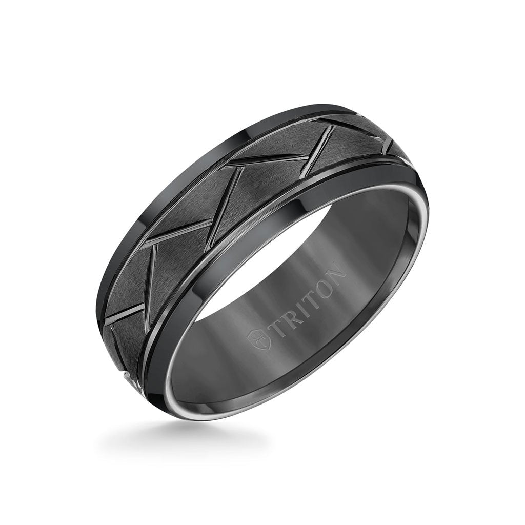 Triton Tungsten Carbide Domed Ring - Everett Jewelry