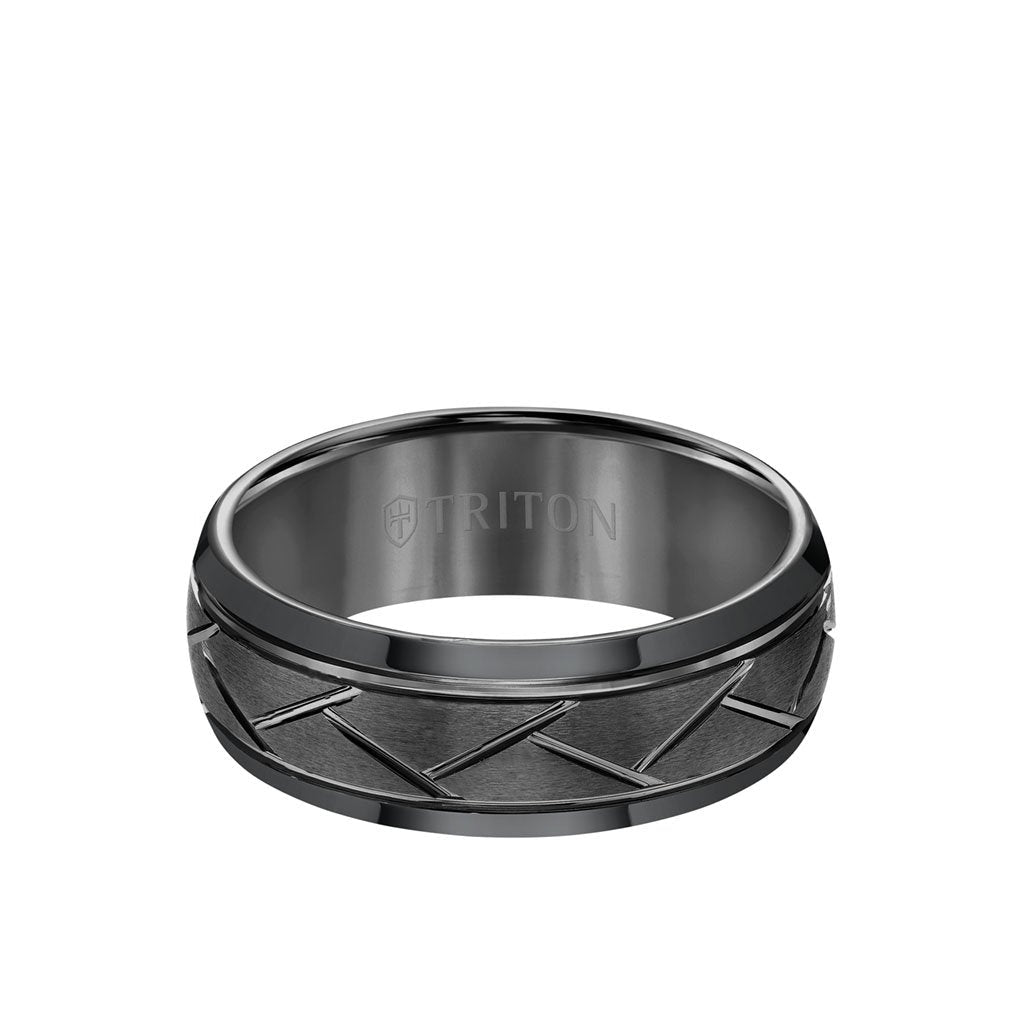 Triton Tungsten Carbide Domed Ring - Everett Jewelry