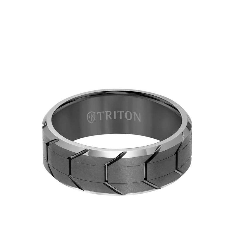 Triton Tungsten Carbide Ring - Gunmetal - Everett Jewelry