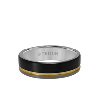 Triton Tungsten Carbide Ring with Brushed Finish - Everett Jewelry