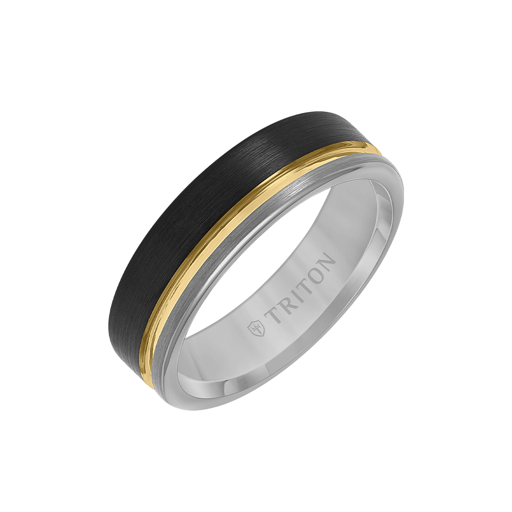 Triton Tungsten Carbide Ring with Brushed Finish - Everett Jewelry