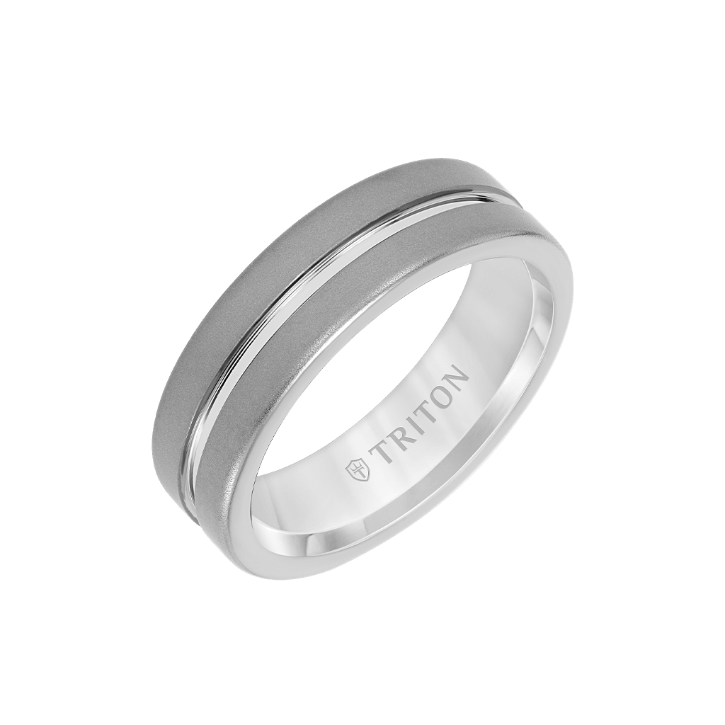 Triton Tungsten Carbide Ring with Sandblast Finish - Everett Jewelry