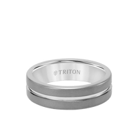Triton Tungsten Carbide Ring with Sandblast Finish - Everett Jewelry