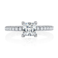 V - Tip Prong Princess Cut Diamond Engagement Ring - Everett Jewelry