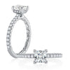V - Tip Prong Princess Cut Diamond Engagement Ring - Everett Jewelry