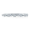 Marquise and Round Shape Diamond Stackable Half Circle Band