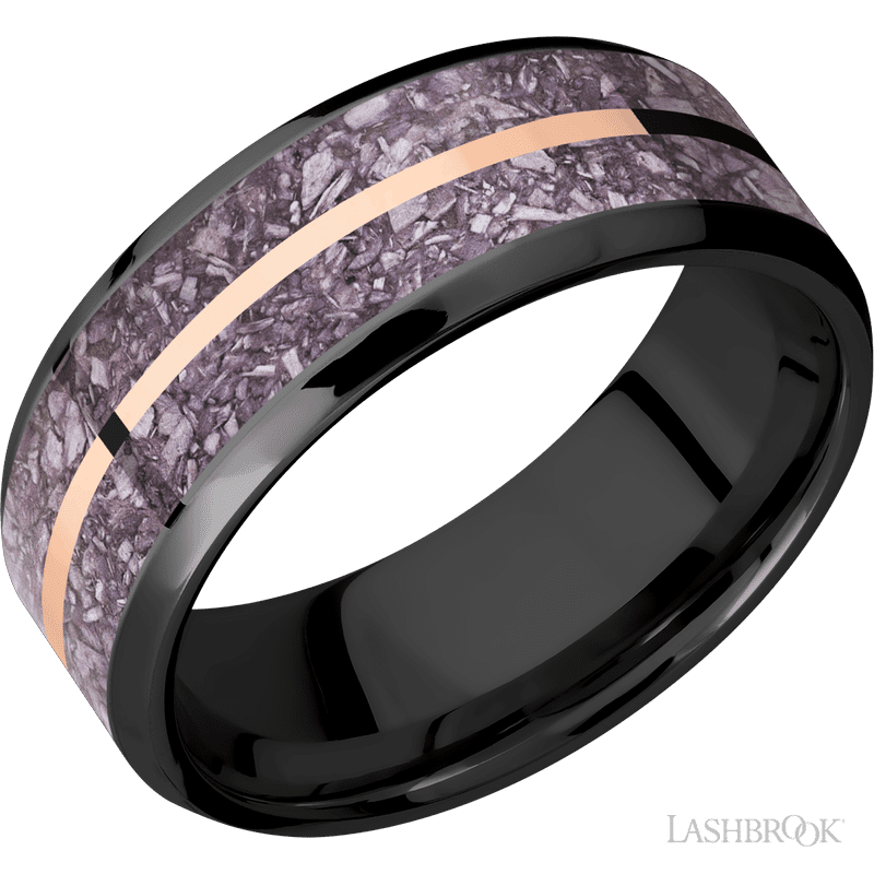 Zirconium with Polish , Polish Finish - Everett Jewelry
