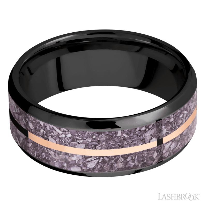 Zirconium with Polish , Polish Finish - Everett Jewelry