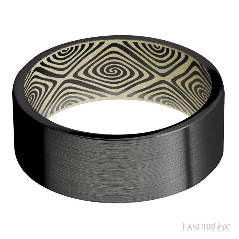Zirconium with Satin Finish and Bright Nickel - Everett Jewelry