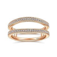 14K Rose Gold Diamond Matching Wedding Band - Everett Jewelry