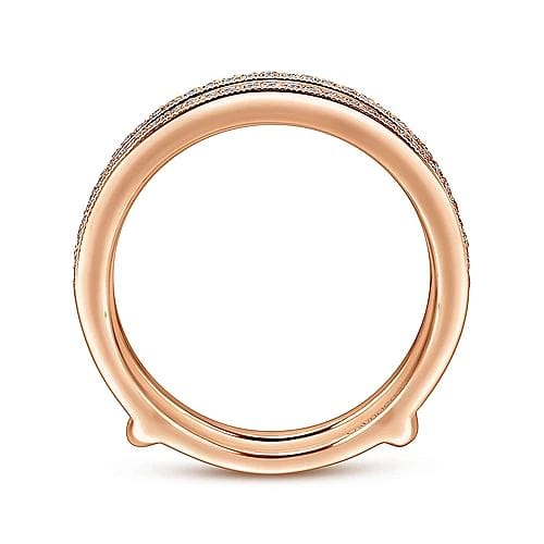 14K Rose Gold Diamond Matching Wedding Band - Everett Jewelry