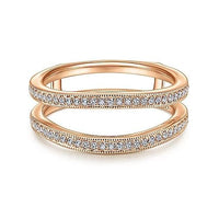 14K Rose Gold Diamond Matching Wedding Band - Everett Jewelry