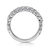 14K White Gold Baguette Diamond Anniversary Band - 0.95 ct - Everett Jewelry