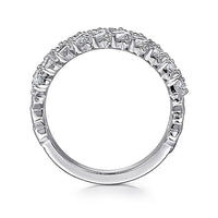 14K White Gold Baguette Diamond Anniversary Band - 0.95 ct - Everett Jewelry