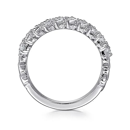 14K White Gold Baguette Diamond Anniversary Band - 0.95 ct - Everett Jewelry